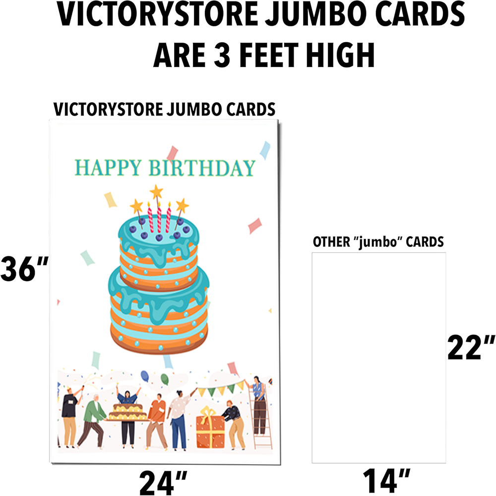 Custom Jumbo Birthday Cards