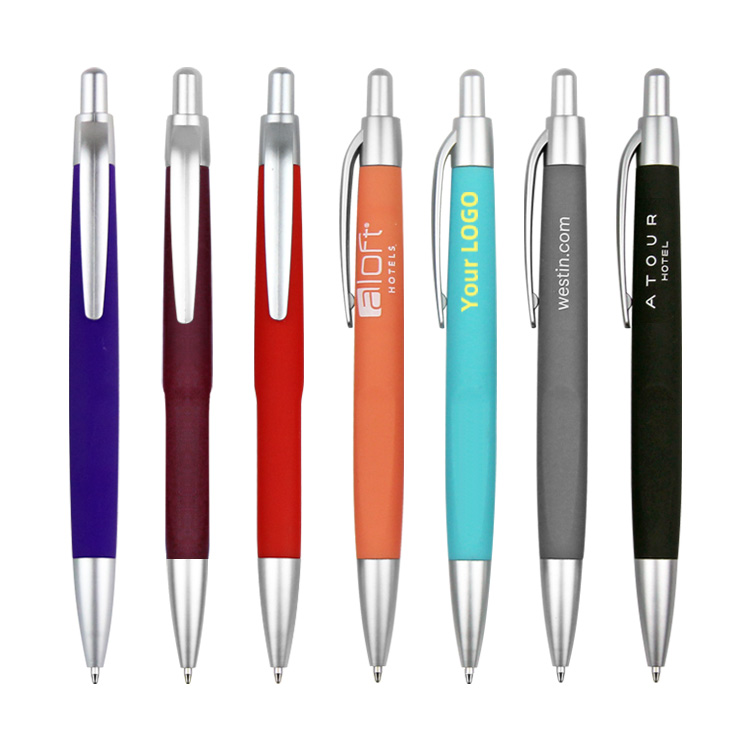 Custom Plastic Rubber Coated Cheap Pens