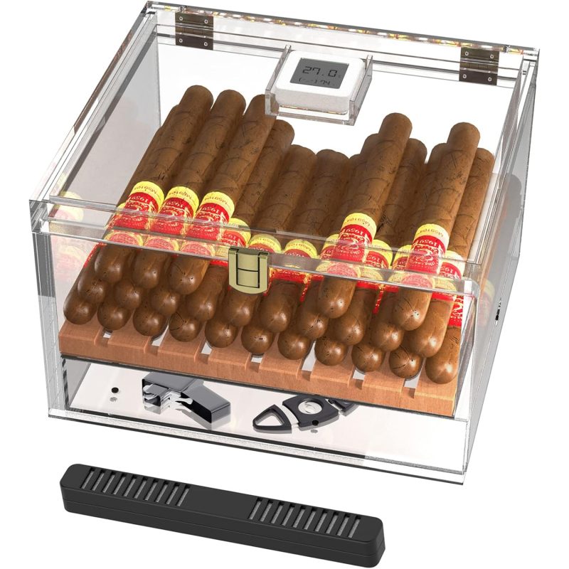 Custom Airtight Cigar Display Acrylic Humidor Boxes